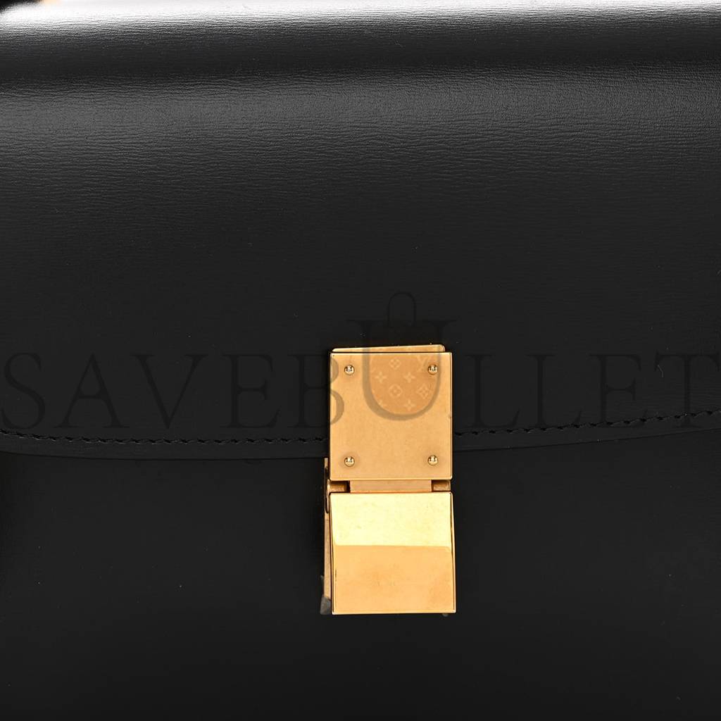 CELINE BOX CALFSKIN TEEN CLASSIC BOX FLAP BAG BLACK (18*15*6cm) CELINE BOX CALFSKIN TEEN CLASSIC BOX FLAP BAG BLACK (18*15*6cm)