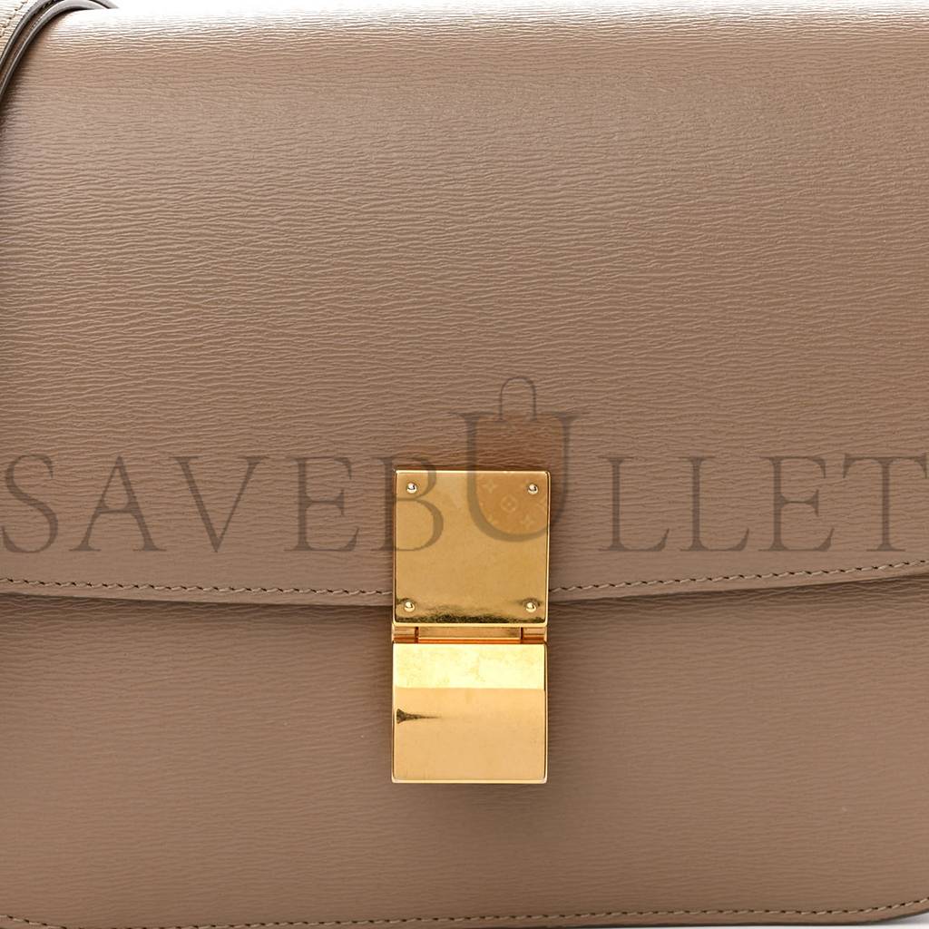 CELINE LIEGE CALFSKIN MEDIUM CLASSIC BOX FLAP BAG TAUPE (23*17*6cm) CELINE LIEGE CALFSKIN MEDIUM CLASSIC BOX FLAP BAG TAUPE (23*17*6cm)