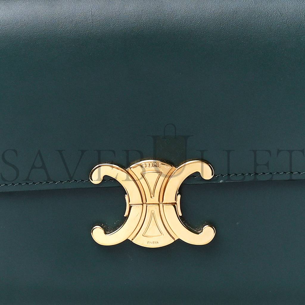 CELINE SHINY CALFSKIN MEDIUM TRIOMPHE AMAZONE (22*16*7cm) CELINE SHINY CALFSKIN MEDIUM TRIOMPHE AMAZONE (22*16*7cm)