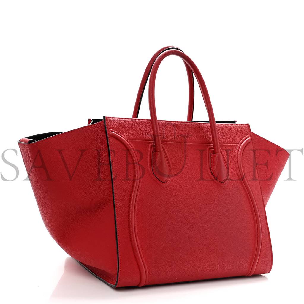 CELINE BABY GRAINED CALFSKIN MEDIUM PHANTOM LUGGAGE CARMIN (30*28*26cm) CELINE BABY GRAINED CALFSKIN MEDIUM PHANTOM LUGGAGE CARMIN (30*28*26cm)