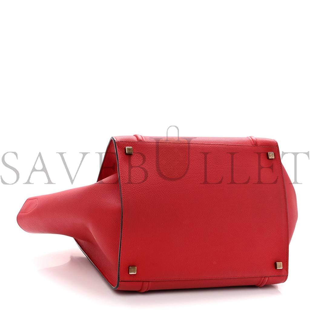 CELINE BABY GRAINED CALFSKIN MEDIUM PHANTOM LUGGAGE CARMIN (30*28*26cm) CELINE BABY GRAINED CALFSKIN MEDIUM PHANTOM LUGGAGE CARMIN (30*28*26cm)