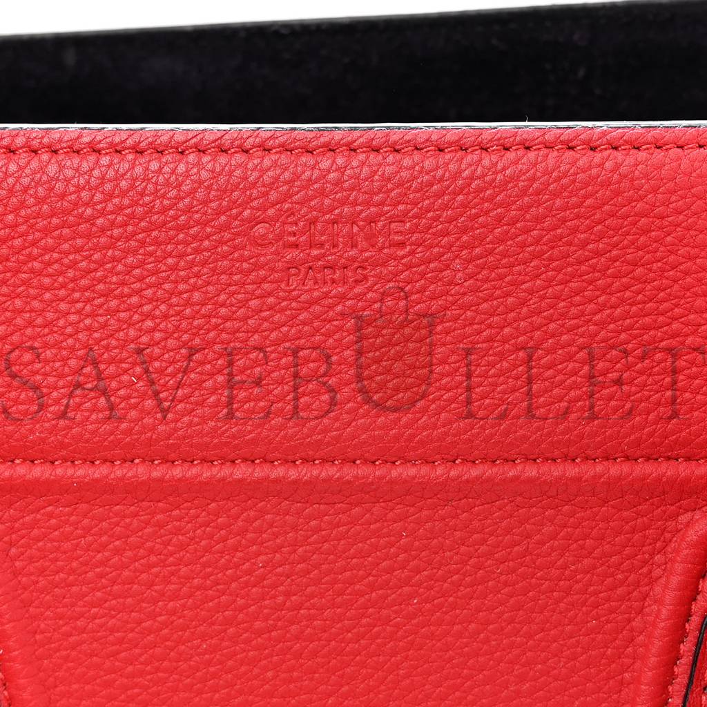 CELINE BABY GRAINED CALFSKIN MEDIUM PHANTOM LUGGAGE CARMIN (30*28*26cm) CELINE BABY GRAINED CALFSKIN MEDIUM PHANTOM LUGGAGE CARMIN (30*28*26cm)