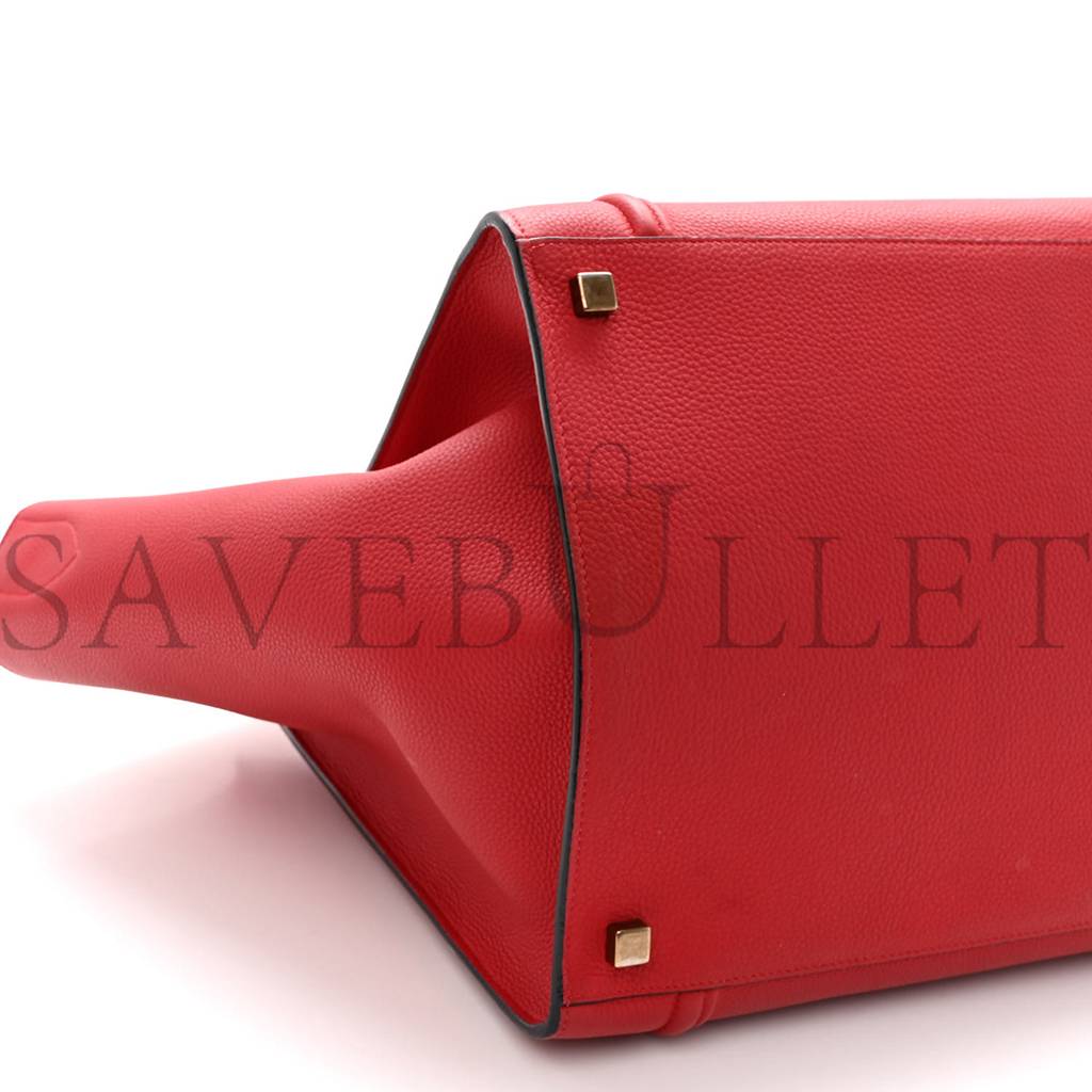 CELINE BABY GRAINED CALFSKIN MEDIUM PHANTOM LUGGAGE CARMIN (30*28*26cm) CELINE BABY GRAINED CALFSKIN MEDIUM PHANTOM LUGGAGE CARMIN (30*28*26cm)