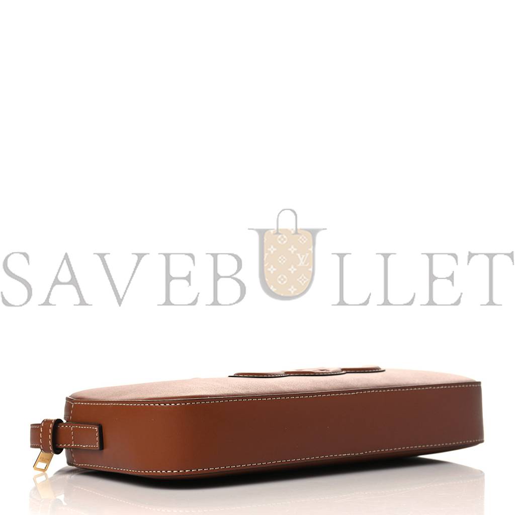 CELINE SMOOTH CALFSKIN CUIR TRIOMPHE CAMERA SHOULDER BAG TAN (27*13*4cm) CELINE SMOOTH CALFSKIN CUIR TRIOMPHE CAMERA SHOULDER BAG TAN (27*13*4cm)