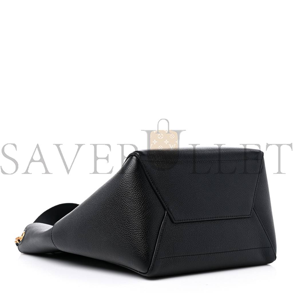 CELINE SOFT GRAINED CALFSKIN SANGLE BUCKET BAG BLACK (32*22*17cm) CELINE SOFT GRAINED CALFSKIN SANGLE BUCKET BAG BLACK (32*22*17cm)