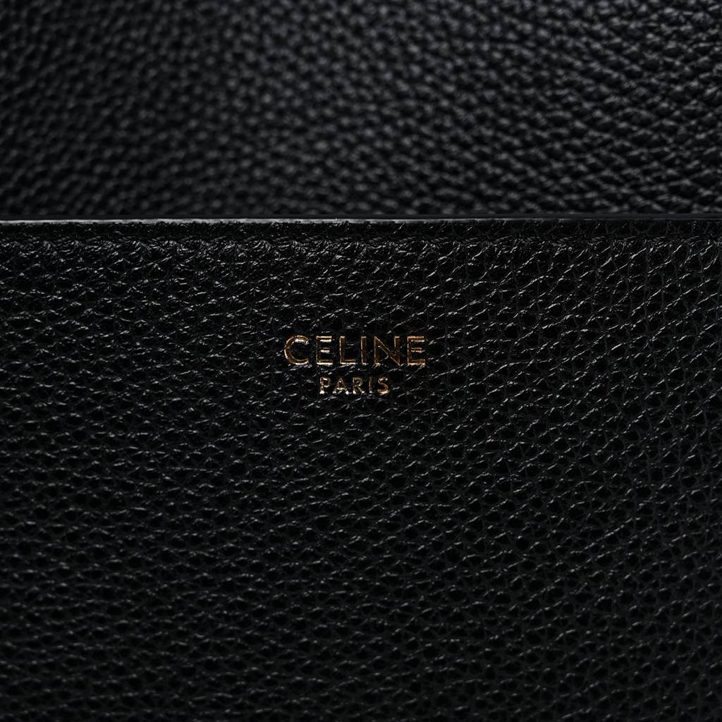 CELINE SOFT GRAINED CALFSKIN SANGLE BUCKET BAG BLACK (32*22*17cm) CELINE SOFT GRAINED CALFSKIN SANGLE BUCKET BAG BLACK (32*22*17cm)