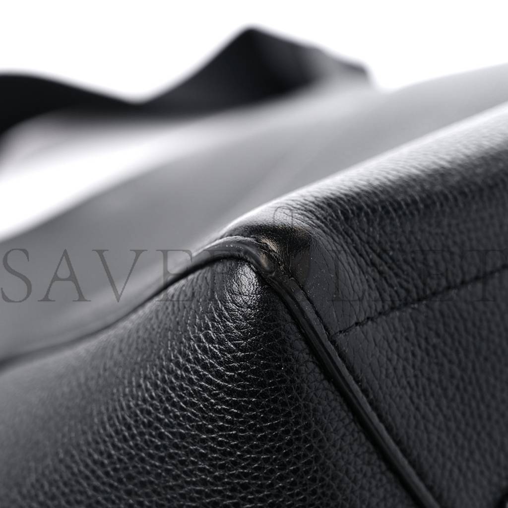 CELINE SOFT GRAINED CALFSKIN SANGLE BUCKET BAG BLACK (32*22*17cm) CELINE SOFT GRAINED CALFSKIN SANGLE BUCKET BAG BLACK (32*22*17cm)