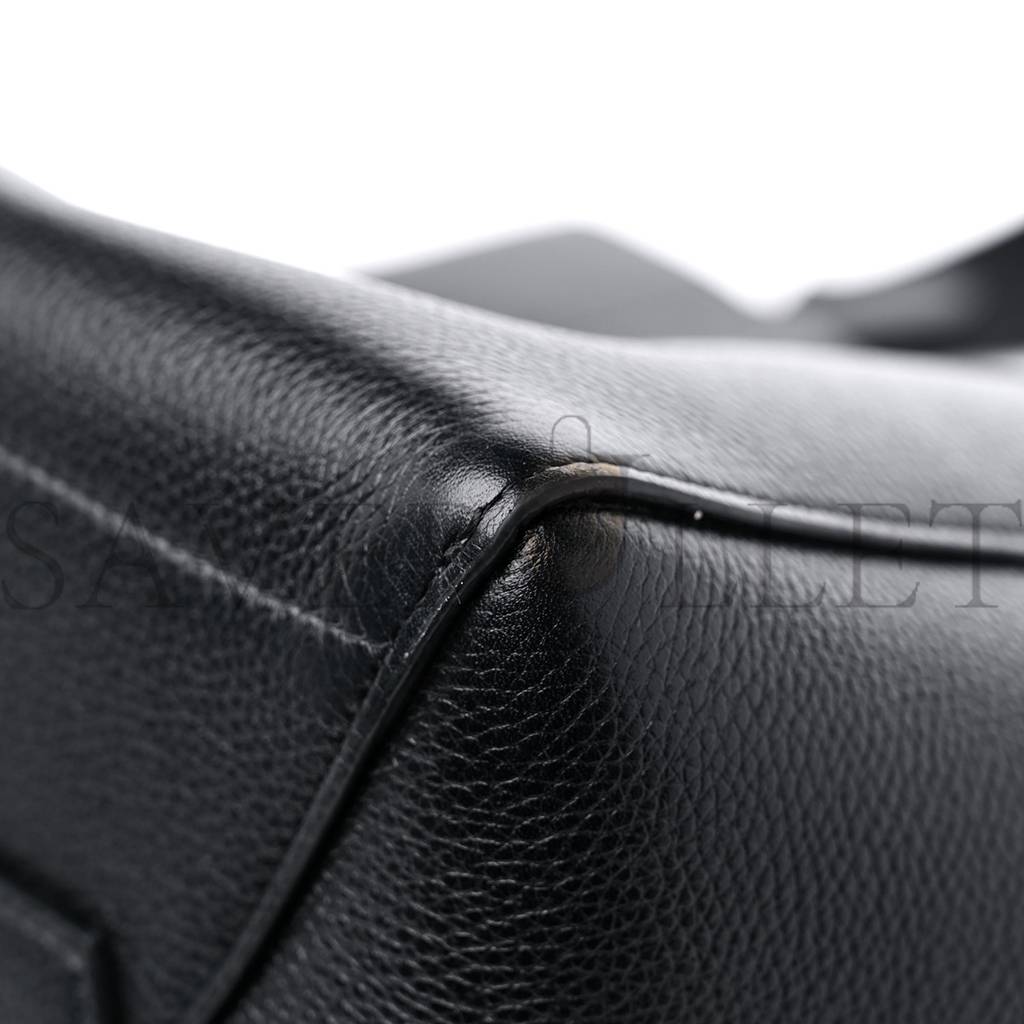 CELINE SOFT GRAINED CALFSKIN SANGLE BUCKET BAG BLACK (32*22*17cm) CELINE SOFT GRAINED CALFSKIN SANGLE BUCKET BAG BLACK (32*22*17cm)
