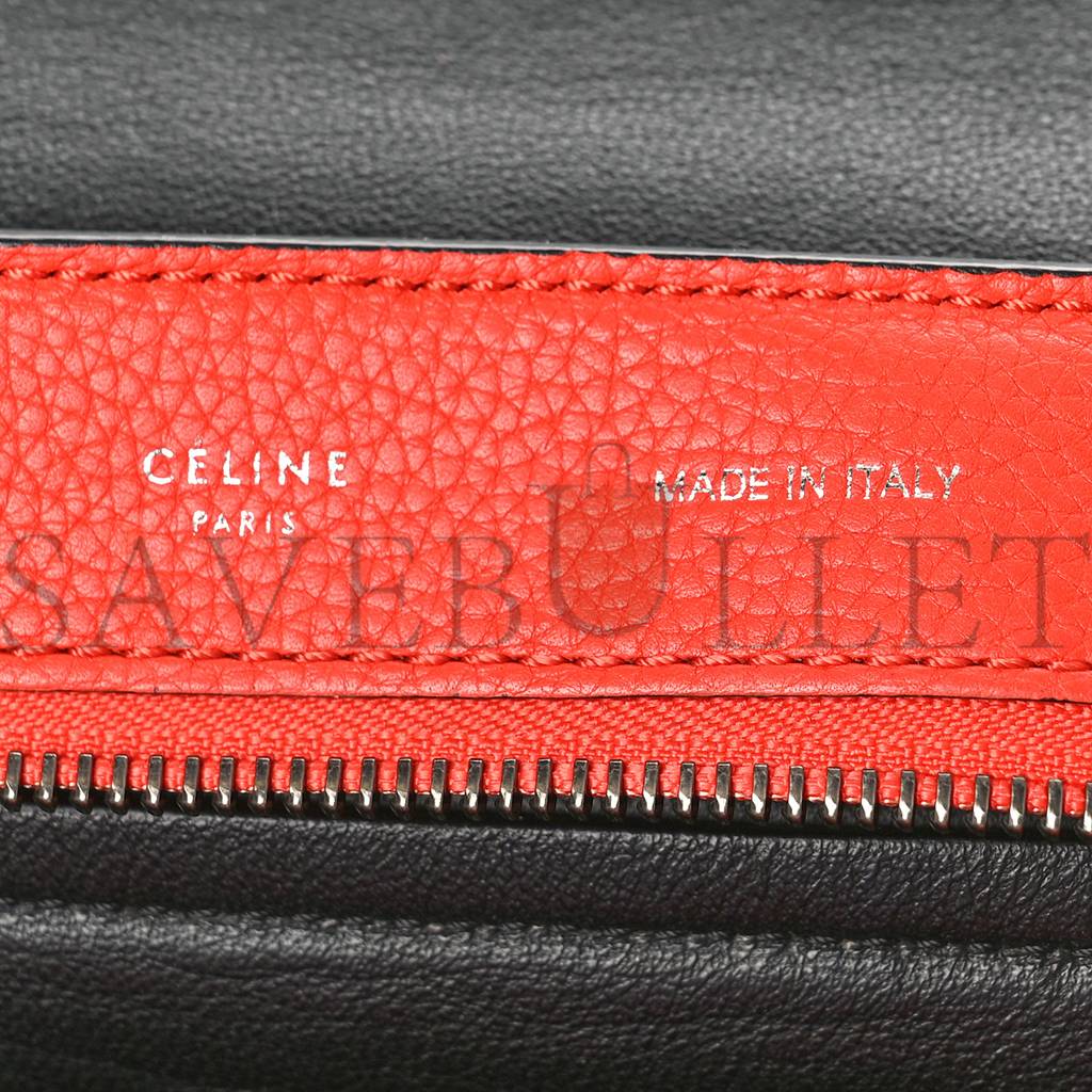 CELINE DRUMMED CALFSKIN MEDIUM TRAPEZE ORANGE (30*24*18cm) CELINE DRUMMED CALFSKIN MEDIUM TRAPEZE ORANGE (30*24*18cm)
