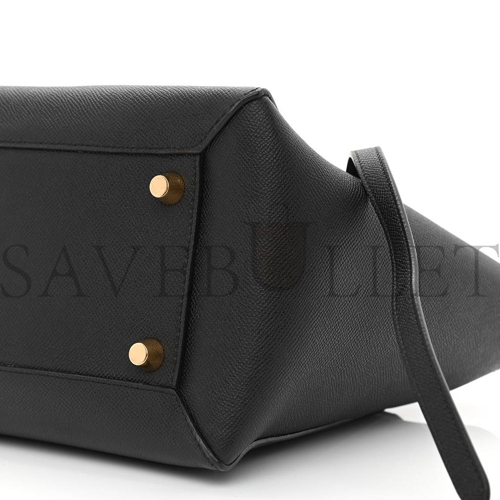 CELINE GRAINED CALFSKIN MINI BELT BAG BLACK (28*25*16cm) CELINE GRAINED CALFSKIN MINI BELT BAG BLACK (28*25*16cm)