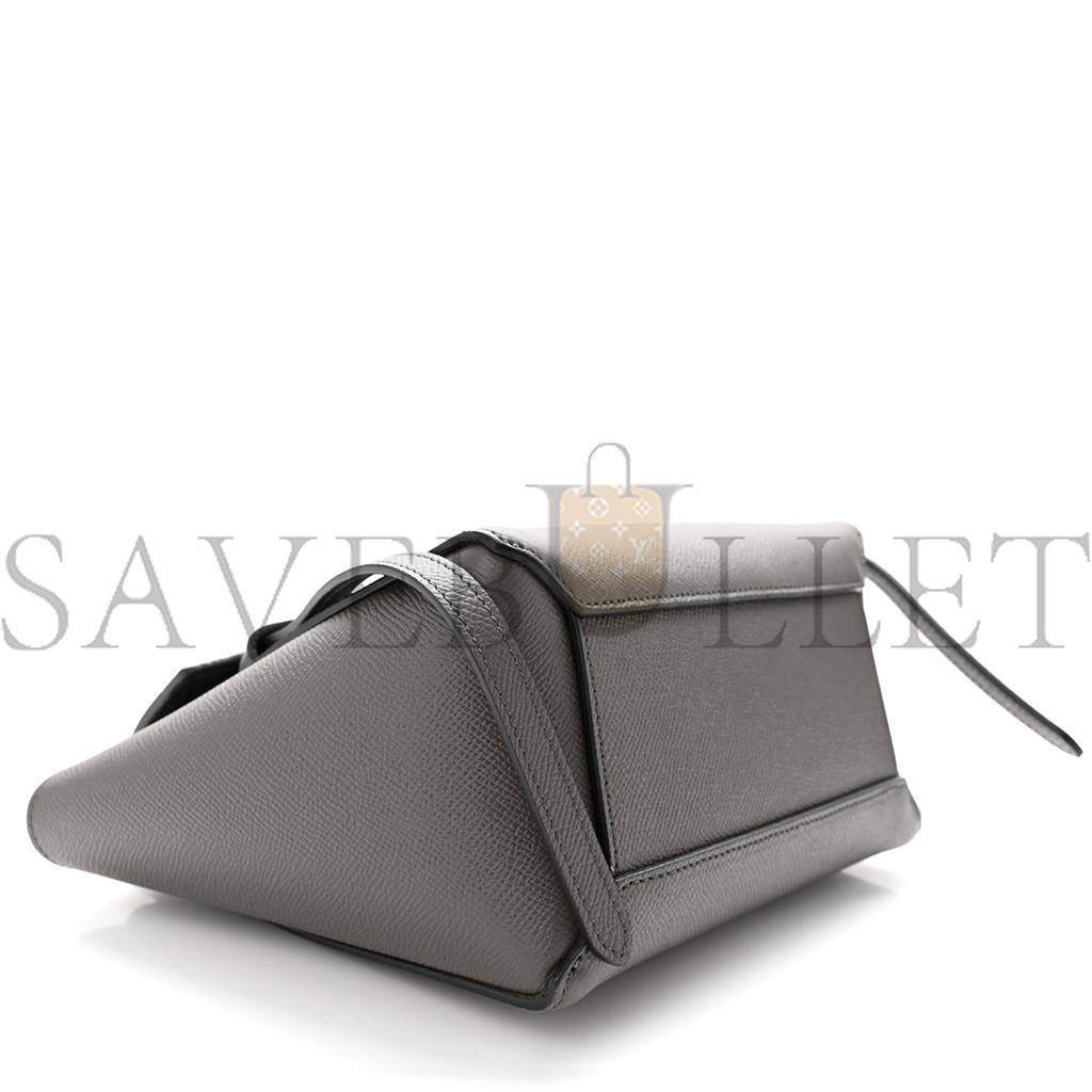 CELINE GRAINED CALFSKIN NANO BELT BAG GREY (20*19*11cm) CELINE GRAINED CALFSKIN NANO BELT BAG GREY (20*19*11cm)
