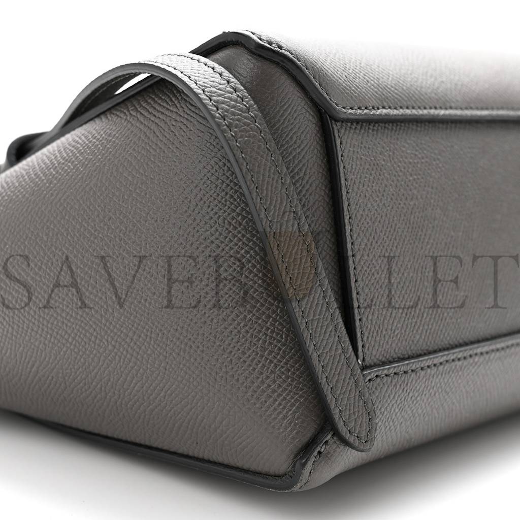 CELINE GRAINED CALFSKIN NANO BELT BAG GREY (20*19*11cm) CELINE GRAINED CALFSKIN NANO BELT BAG GREY (20*19*11cm)