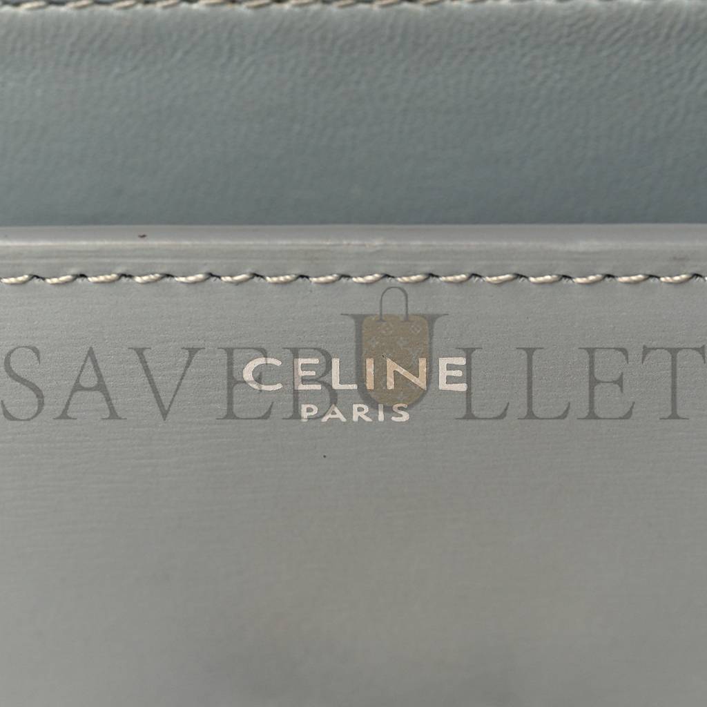 CELINE BOX CALFSKIN TEEN CLASSIC BOX FLAP BAG FROST (18*15*6cm) CELINE BOX CALFSKIN TEEN CLASSIC BOX FLAP BAG FROST (18*15*6cm)