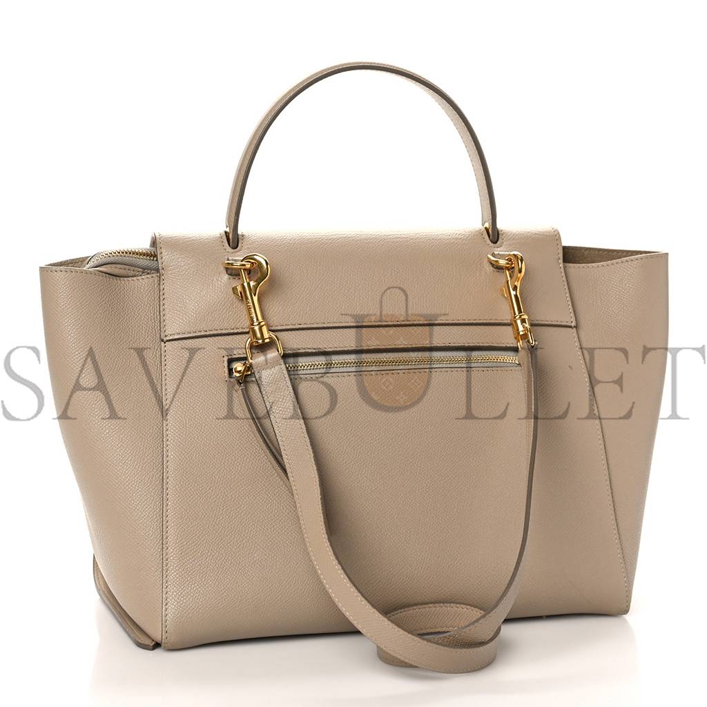 CELINE GRAINED CALFSKIN MINI BELT BAG LIGHT TAUPE (27*23*17cm) CELINE GRAINED CALFSKIN MINI BELT BAG LIGHT TAUPE (27*23*17cm)
