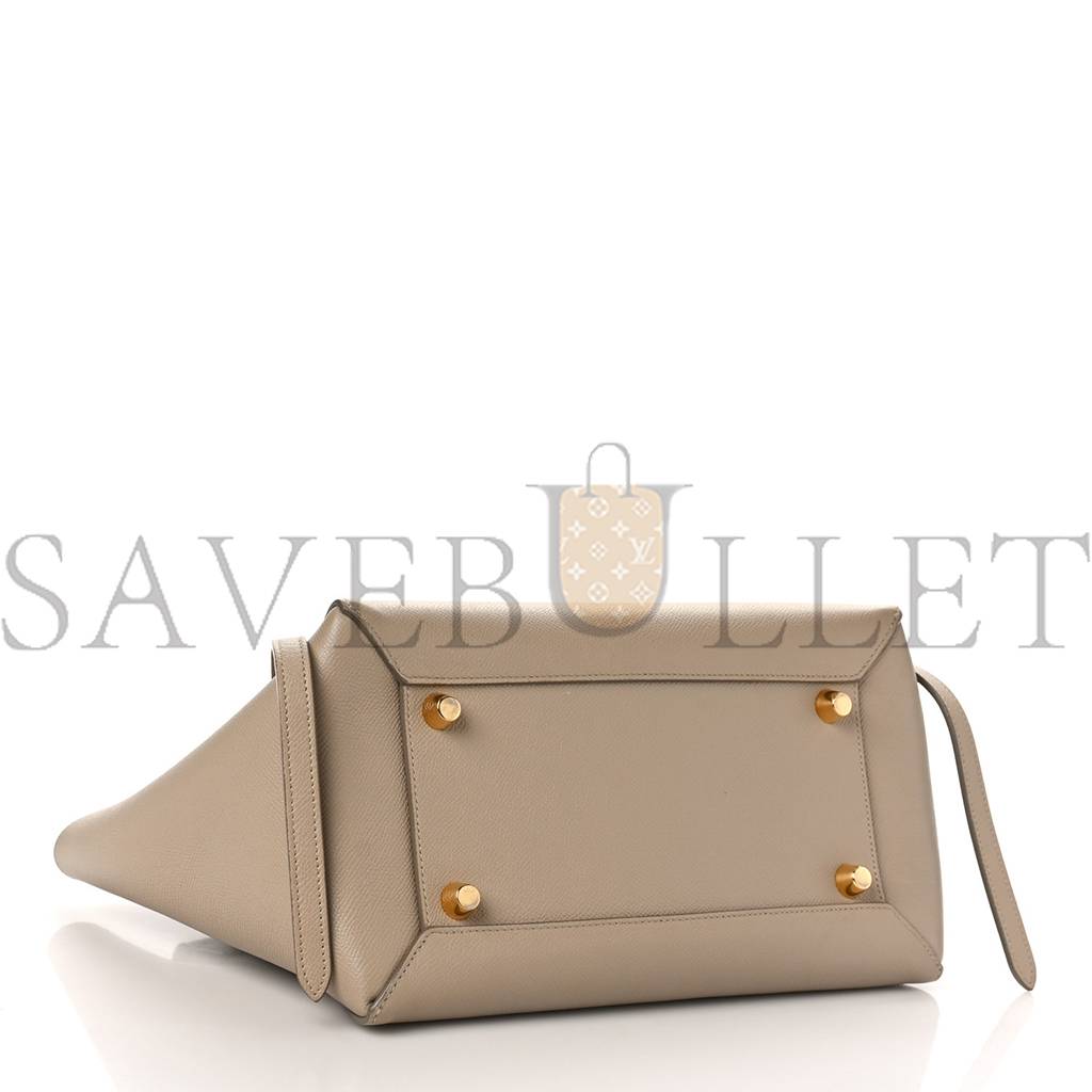 CELINE GRAINED CALFSKIN MINI BELT BAG LIGHT TAUPE (27*23*17cm) CELINE GRAINED CALFSKIN MINI BELT BAG LIGHT TAUPE (27*23*17cm)