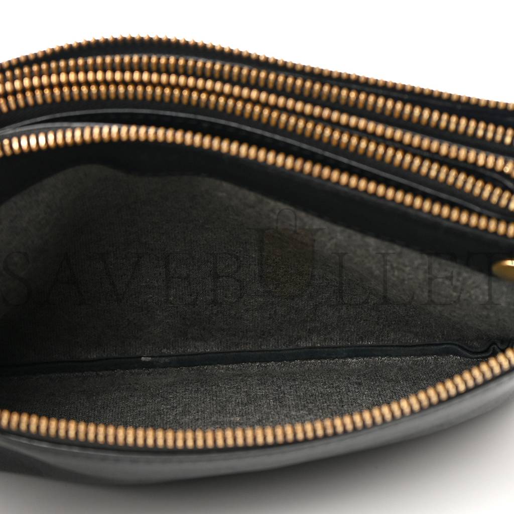 CELINE LAMBSKIN SMALL TRIO CROSSBODY BAG BLACK (22*14*4cm) CELINE LAMBSKIN SMALL TRIO CROSSBODY BAG BLACK (22*14*4cm)