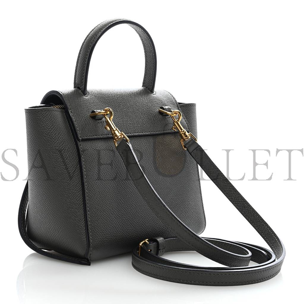 CELINE GRAINED CALFSKIN PICO BELT BAG GREY (16*15*8cm) CELINE GRAINED CALFSKIN PICO BELT BAG GREY (16*15*8cm)