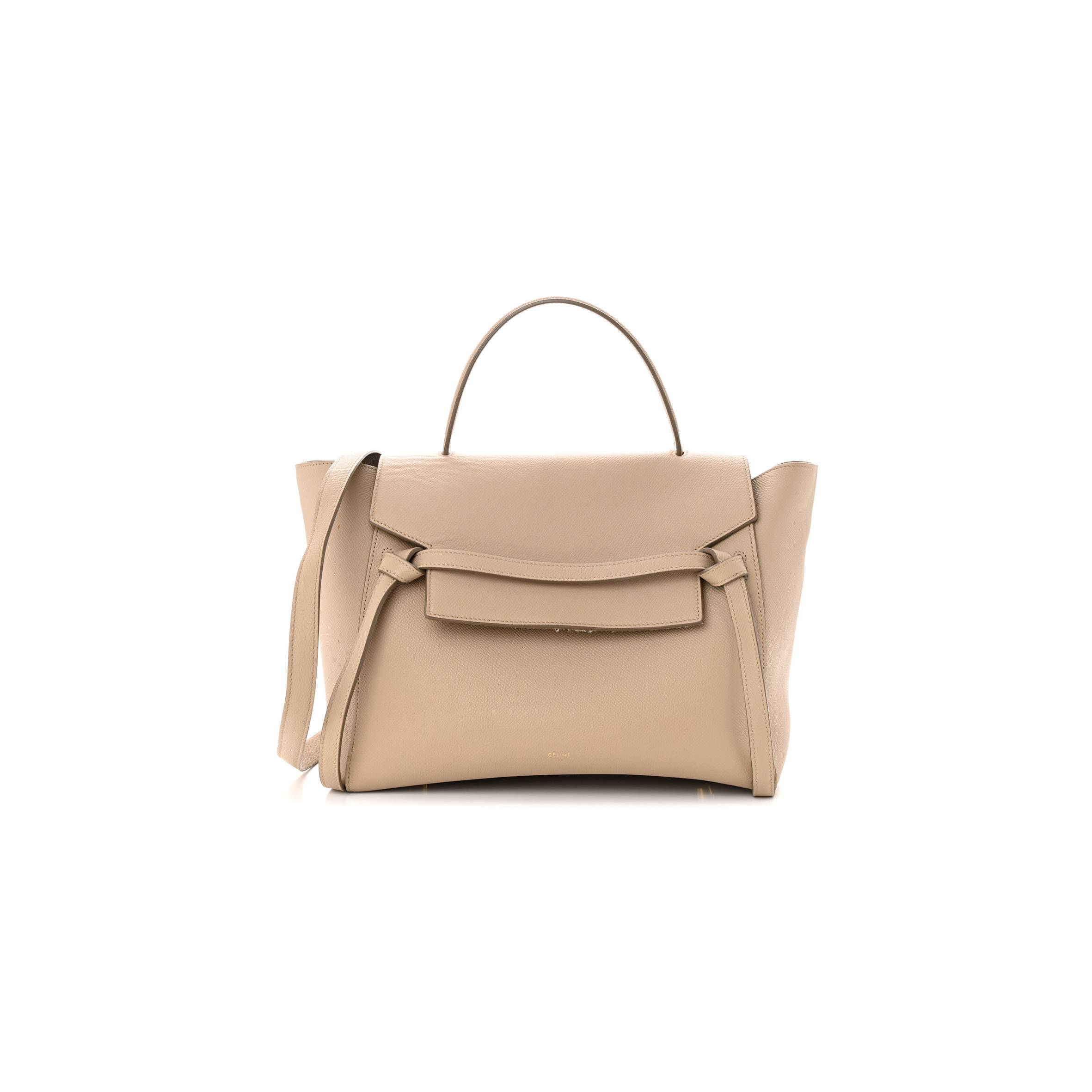 CELINE GRAINED CALFSKIN MINI BELT BAG LIGHT TAUPE (28*22*18cm) CELINE GRAINED CALFSKIN MINI BELT BAG LIGHT TAUPE (28*22*18cm)