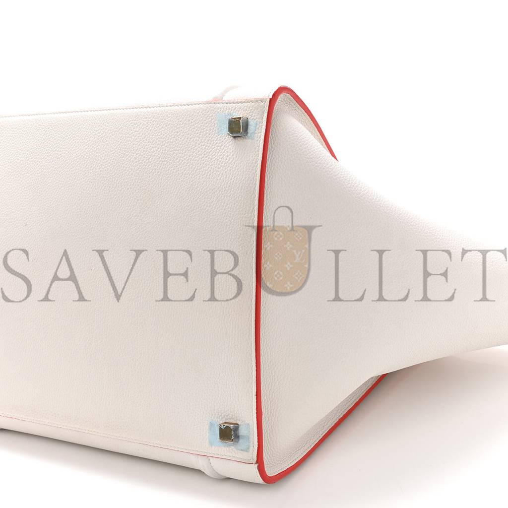CELINE GRAINED CALFSKIN MEDIUM PHANTOM LUGGAGE WHITE (30*29*24cm) CELINE GRAINED CALFSKIN MEDIUM PHANTOM LUGGAGE WHITE (30*29*24cm)