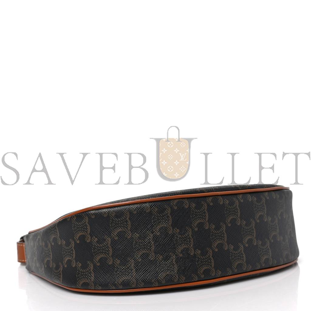 CELINE TRIOMPHE CANVAS CALFSKIN AVA SHOULDER BAG TAN (25*19*7cm) CELINE TRIOMPHE CANVAS CALFSKIN AVA SHOULDER BAG TAN (25*19*7cm)