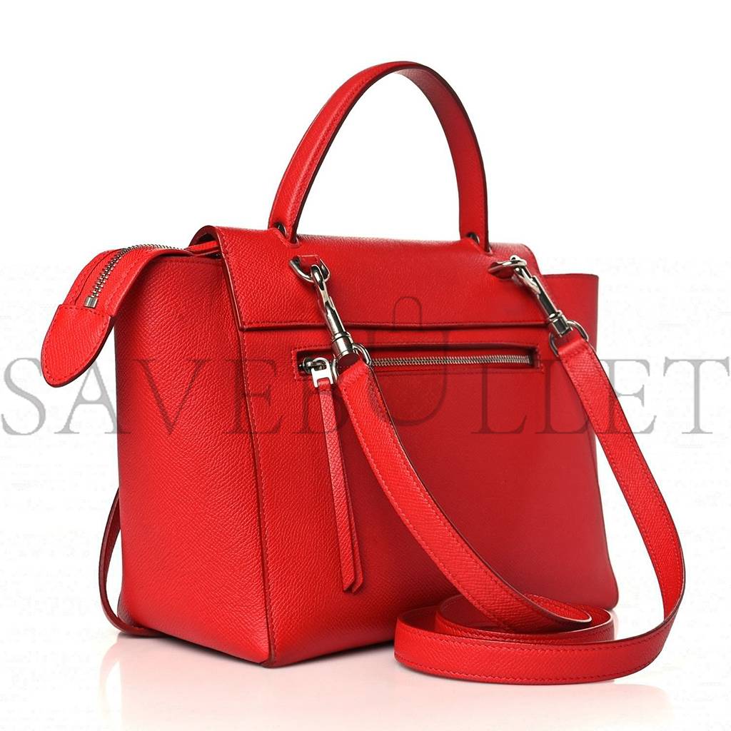 CELINE BABY GRAINED CALFSKIN MICRO BELT BAG COQUELICOT (24*19*14cm) CELINE BABY GRAINED CALFSKIN MICRO BELT BAG COQUELICOT (24*19*14cm)