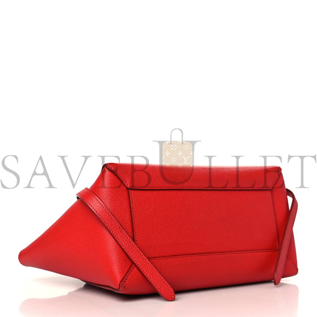 CELINE BABY GRAINED CALFSKIN MICRO BELT BAG COQUELICOT (24*19*14cm) CELINE BABY GRAINED CALFSKIN MICRO BELT BAG COQUELICOT (24*19*14cm)