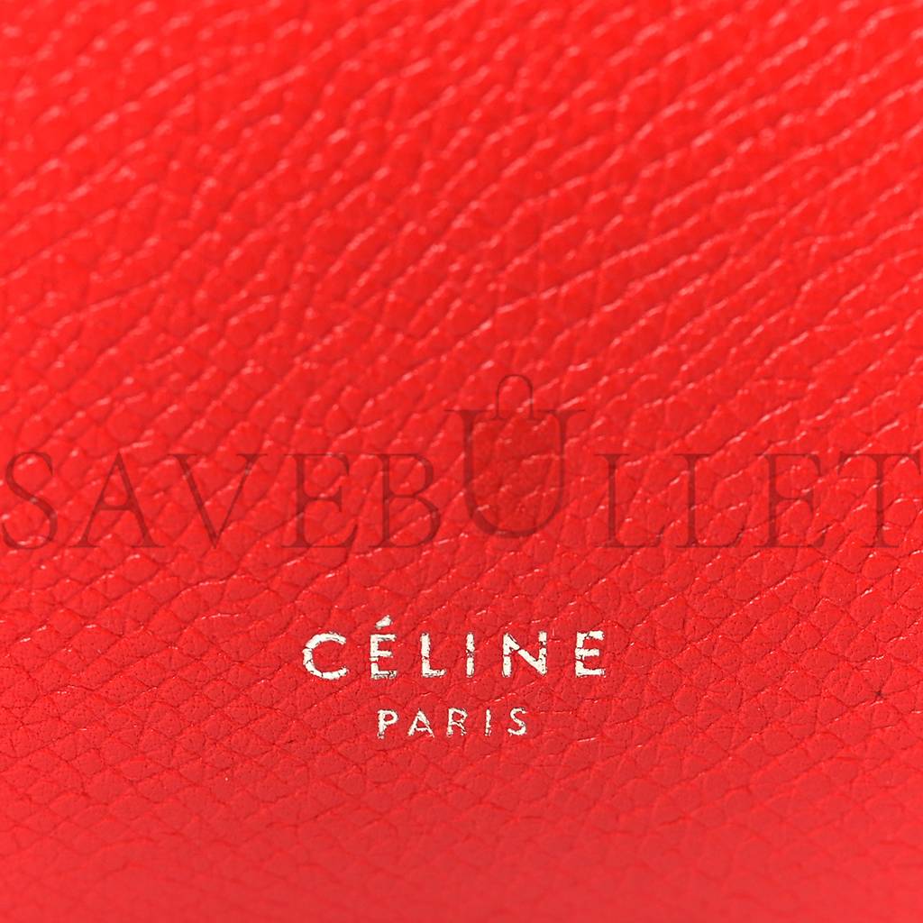 CELINE BABY GRAINED CALFSKIN MICRO BELT BAG COQUELICOT (24*19*14cm) CELINE BABY GRAINED CALFSKIN MICRO BELT BAG COQUELICOT (24*19*14cm)