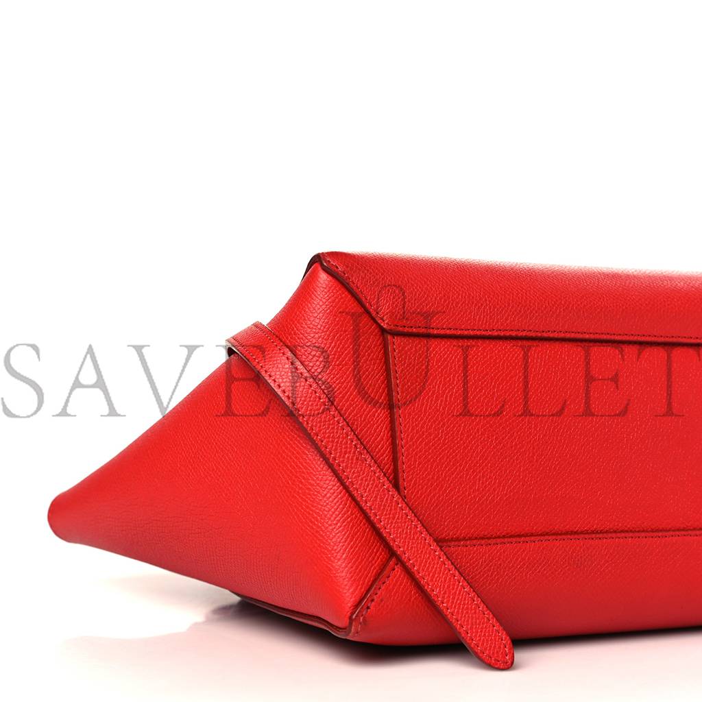 CELINE BABY GRAINED CALFSKIN MICRO BELT BAG COQUELICOT (24*19*14cm) CELINE BABY GRAINED CALFSKIN MICRO BELT BAG COQUELICOT (24*19*14cm)