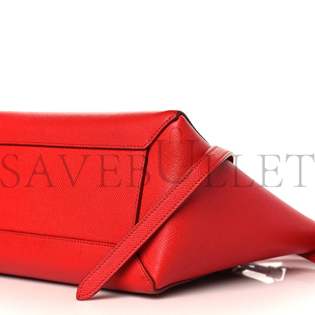 CELINE BABY GRAINED CALFSKIN MICRO BELT BAG COQUELICOT (24*19*14cm) CELINE BABY GRAINED CALFSKIN MICRO BELT BAG COQUELICOT (24*19*14cm)