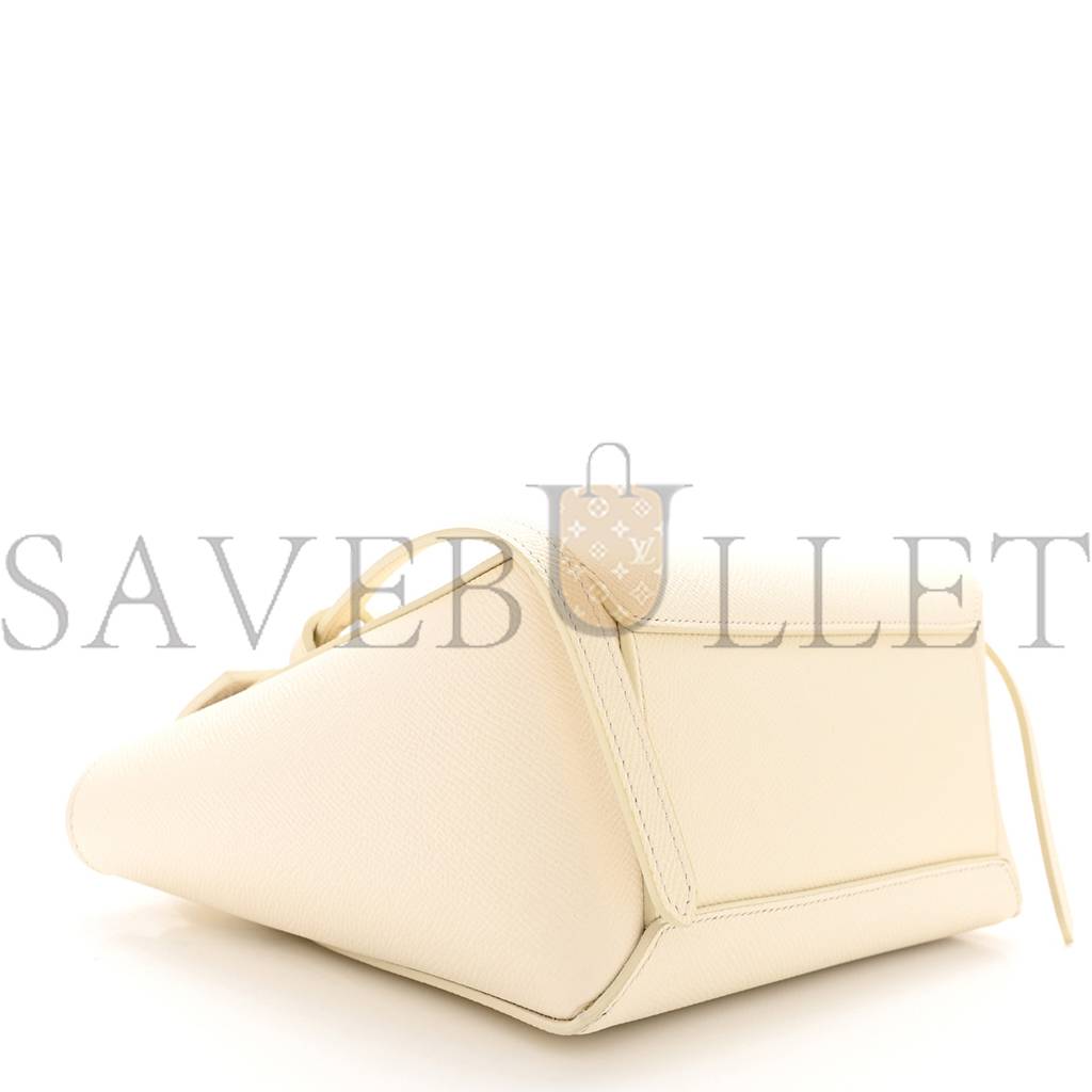 CELINE GRAINED CALFSKIN NANO BELT BAG WHITE (15*14*8cm) CELINE GRAINED CALFSKIN NANO BELT BAG WHITE (15*14*8cm)