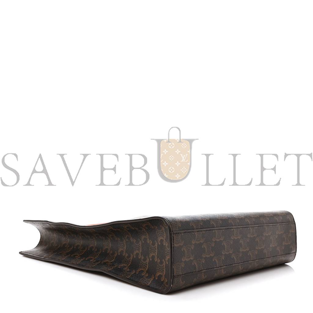 CELINE TRIOMPHE CANVAS CALFSKIN SMALL VERTICAL CABAS TAN (32*29*8cm) CELINE TRIOMPHE CANVAS CALFSKIN SMALL VERTICAL CABAS TAN (32*29*8cm)