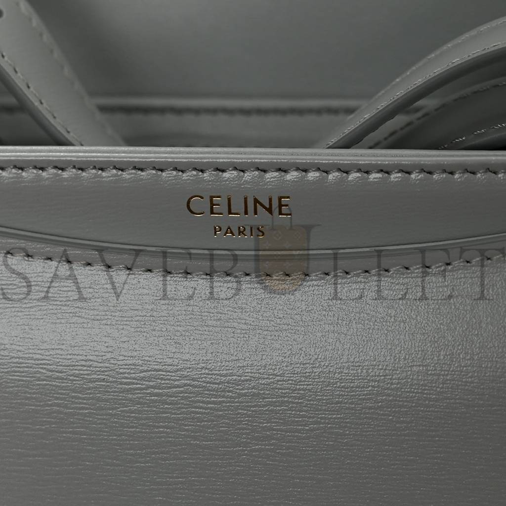CELINE SHINY CALFSKIN TEEN BESACE CLEA TRIOMPHE BLUE GRAY (18*15*5cm) CELINE SHINY CALFSKIN TEEN BESACE CLEA TRIOMPHE BLUE GRAY (18*15*5cm)