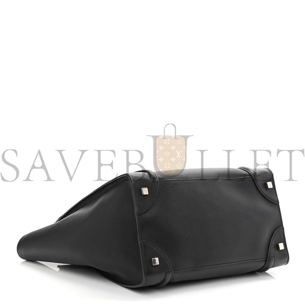 CELINE DRUMMED CALFSKIN MICRO LUGGAGE BLACK (26*26*14cm) CELINE DRUMMED CALFSKIN MICRO LUGGAGE BLACK (26*26*14cm)