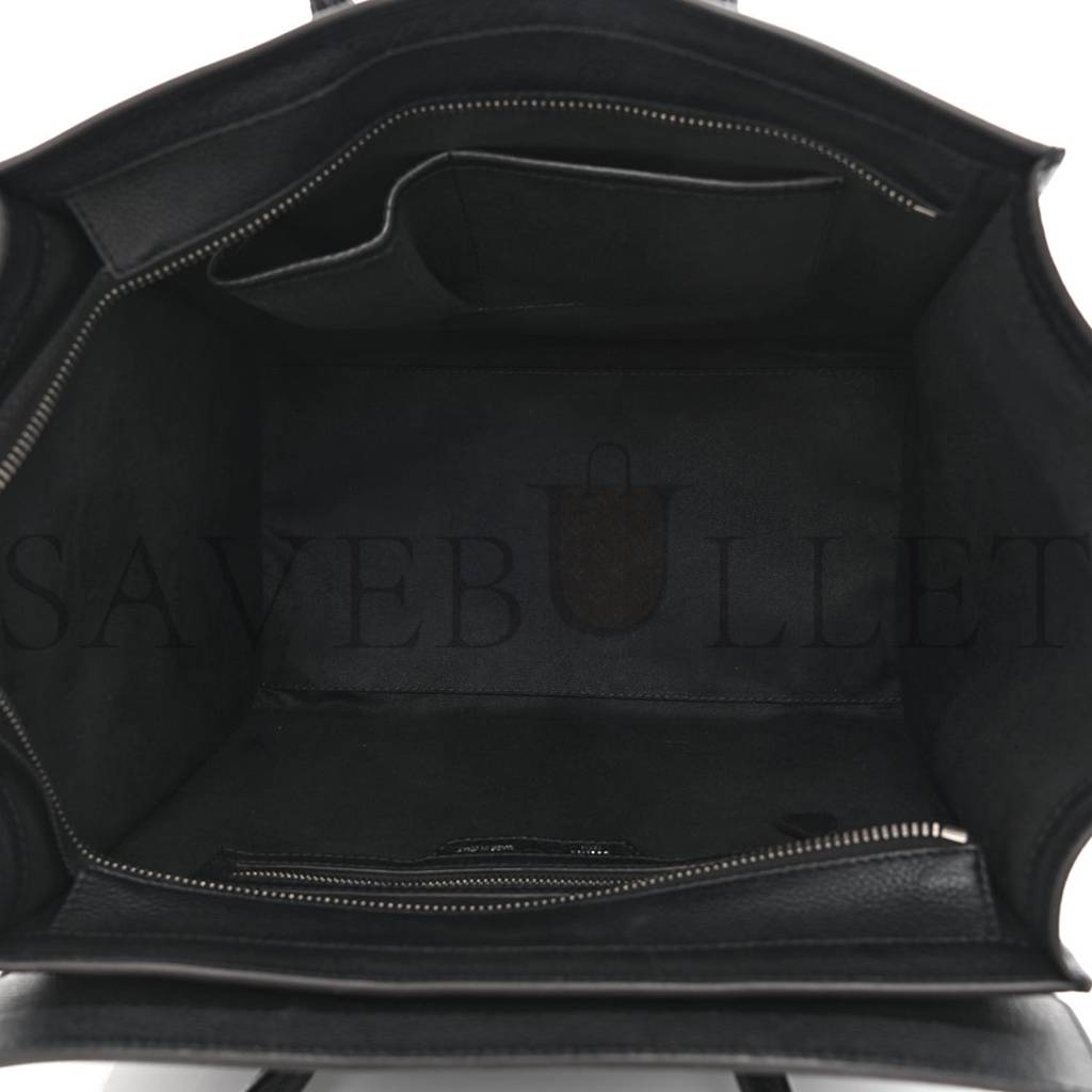 CELINE DRUMMED CALFSKIN MICRO LUGGAGE BLACK (26*26*14cm) CELINE DRUMMED CALFSKIN MICRO LUGGAGE BLACK (26*26*14cm)