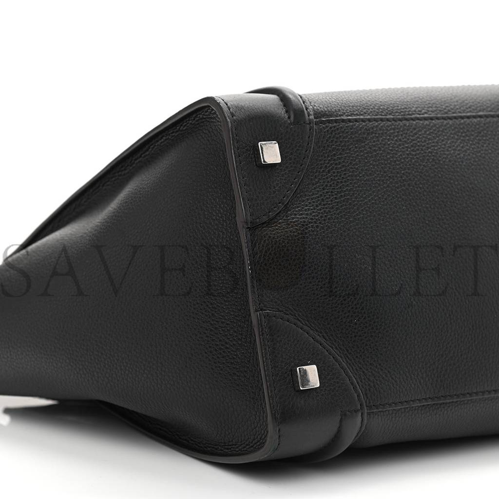 CELINE DRUMMED CALFSKIN MICRO LUGGAGE BLACK (26*26*14cm) CELINE DRUMMED CALFSKIN MICRO LUGGAGE BLACK (26*26*14cm)