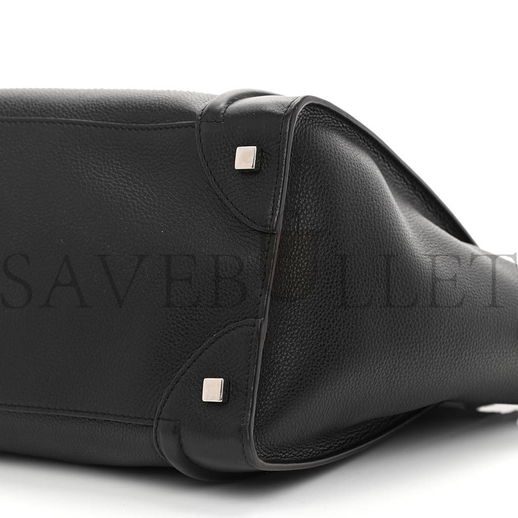 CELINE DRUMMED CALFSKIN MICRO LUGGAGE BLACK (26*26*14cm) CELINE DRUMMED CALFSKIN MICRO LUGGAGE BLACK (26*26*14cm)