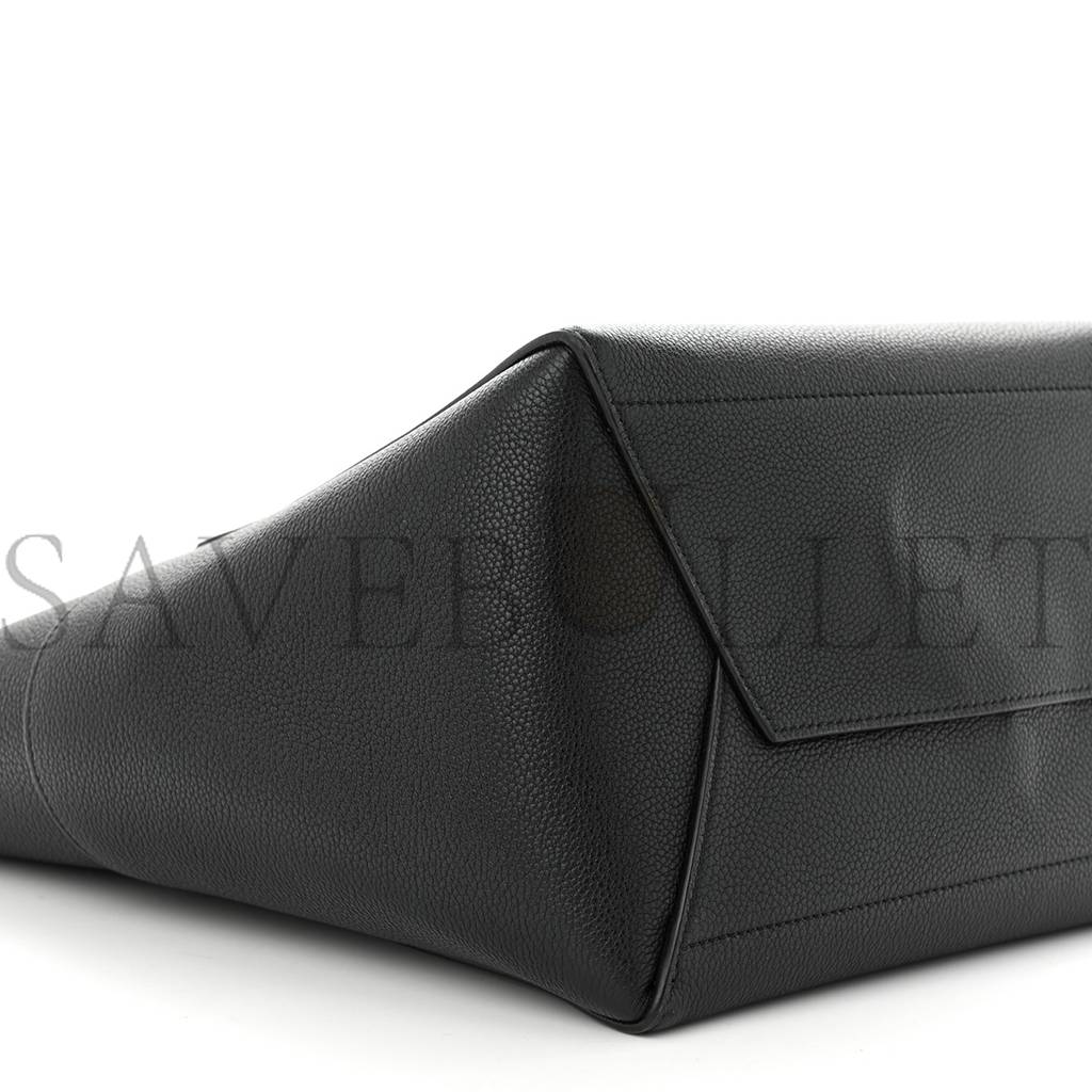 CELINE SOFT GRAINED CALFSKIN SANGLE BUCKET BAG BLACK (33*23*15cm) CELINE SOFT GRAINED CALFSKIN SANGLE BUCKET BAG BLACK (33*23*15cm)