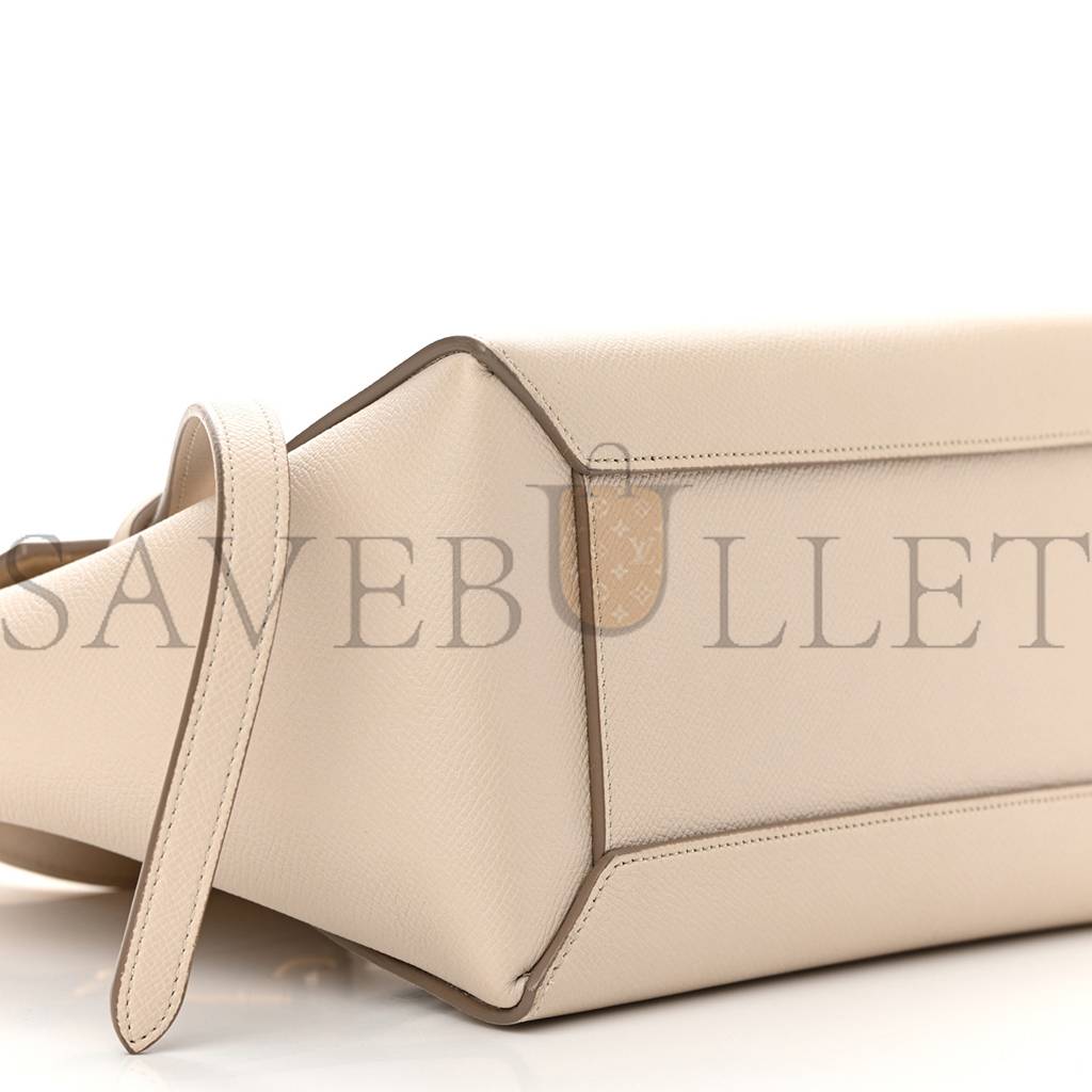 CELINE GRAINED CALFSKIN MICRO BELT BAG LIGHT TAUPE (24*22*13cm) CELINE GRAINED CALFSKIN MICRO BELT BAG LIGHT TAUPE (24*22*13cm)