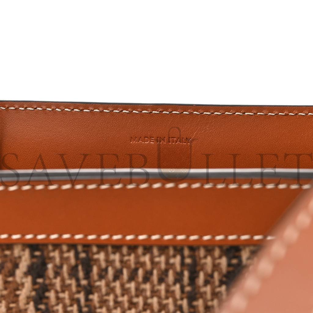 CELINE CALFSKIN TWEED SMALL VERTICAL CABAS DARK BROWN (31*28*8cm) CELINE CALFSKIN TWEED SMALL VERTICAL CABAS DARK BROWN (31*28*8cm)