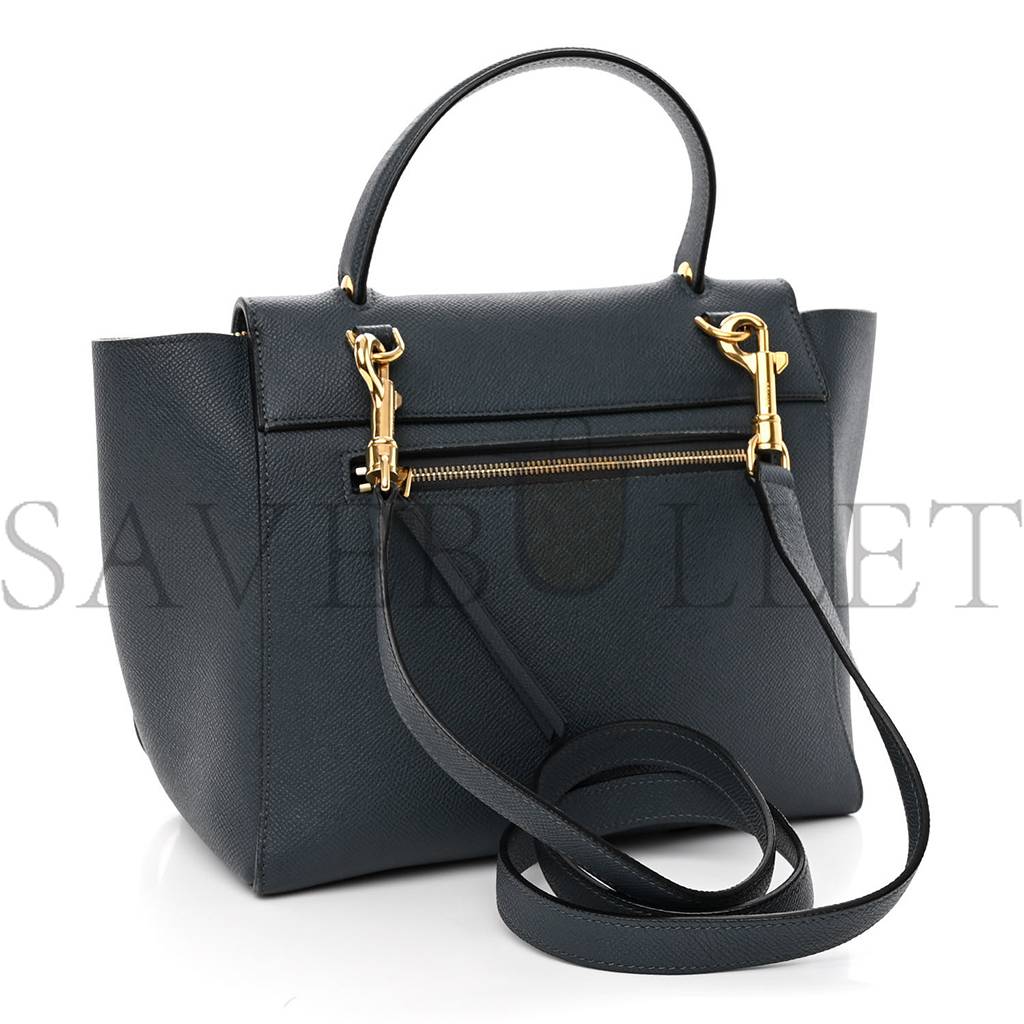 CELINE BABY GRAINED CALFSKIN MICRO BELT BAG NAVY BLUE (23*21*13cm) CELINE BABY GRAINED CALFSKIN MICRO BELT BAG NAVY BLUE (23*21*13cm)