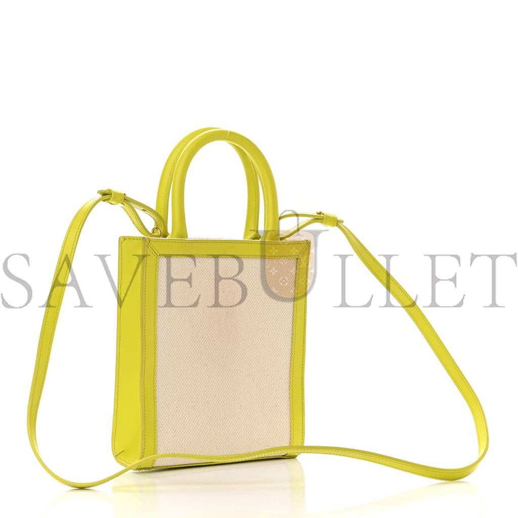 CELINE CANVAS CALFSKIN MINI VERTICAL CABAS (20*17*4cm) CELINE CANVAS CALFSKIN MINI VERTICAL CABAS (20*17*4cm)
