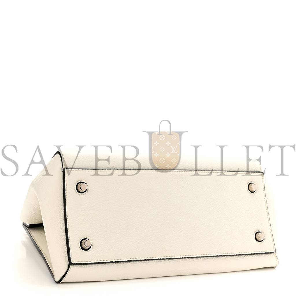 CELINE GRAINED CALFSKIN MEDIUM EDGE SHOULDER BAG WHITE (34*25*17cm) CELINE GRAINED CALFSKIN MEDIUM EDGE SHOULDER BAG WHITE (34*25*17cm)