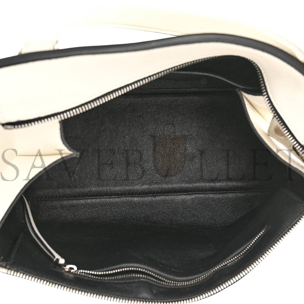CELINE GRAINED CALFSKIN MEDIUM EDGE SHOULDER BAG WHITE (34*25*17cm) CELINE GRAINED CALFSKIN MEDIUM EDGE SHOULDER BAG WHITE (34*25*17cm)