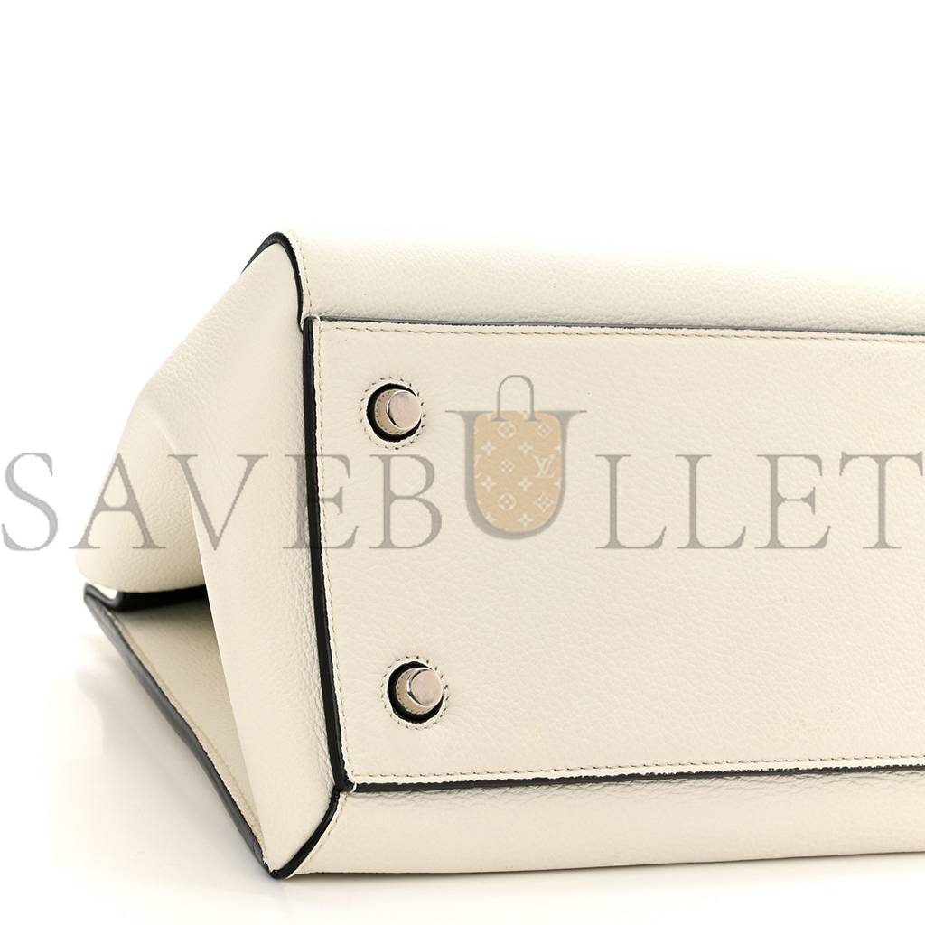 CELINE GRAINED CALFSKIN MEDIUM EDGE SHOULDER BAG WHITE (34*25*17cm) CELINE GRAINED CALFSKIN MEDIUM EDGE SHOULDER BAG WHITE (34*25*17cm)