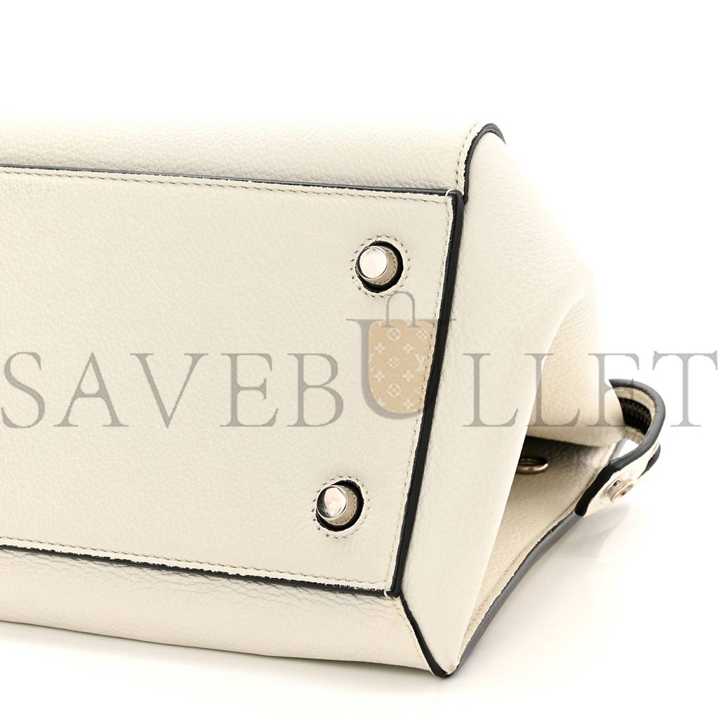 CELINE GRAINED CALFSKIN MEDIUM EDGE SHOULDER BAG WHITE (34*25*17cm) CELINE GRAINED CALFSKIN MEDIUM EDGE SHOULDER BAG WHITE (34*25*17cm)