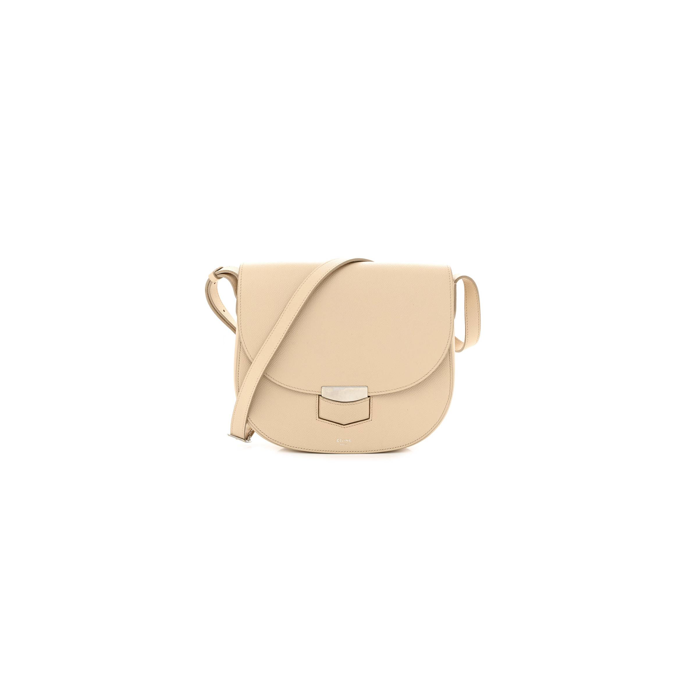 CELINE GRAINED CALFSKIN MEDIUM TROTTEUR LIGHT TAUPE (34*32*25cm) CELINE GRAINED CALFSKIN MEDIUM TROTTEUR LIGHT TAUPE (34*32*25cm)
