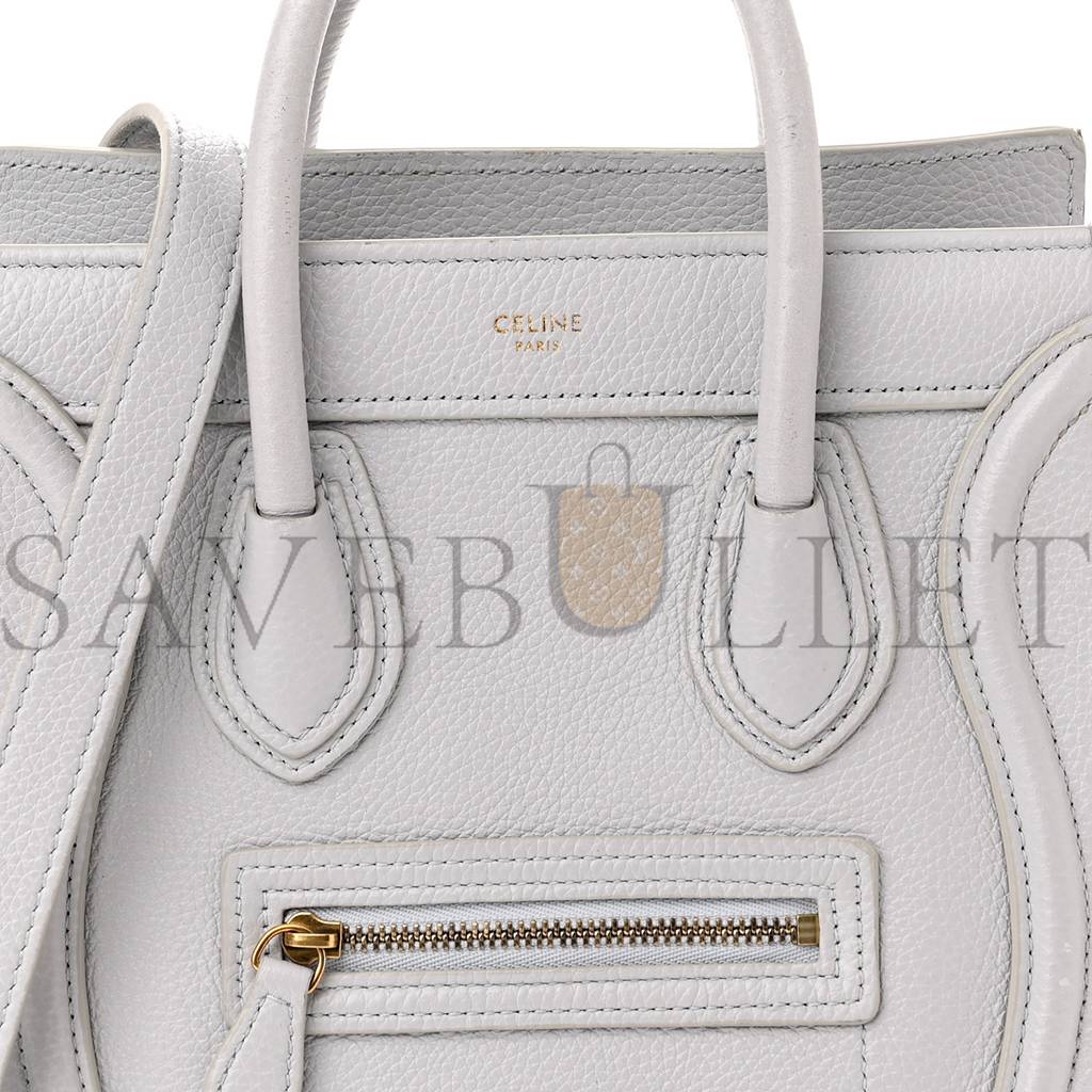 CELINE DRUMMED CALFSKIN NANO LUGGAGE LUNE (20*20*10cm) CELINE DRUMMED CALFSKIN NANO LUGGAGE LUNE (20*20*10cm)