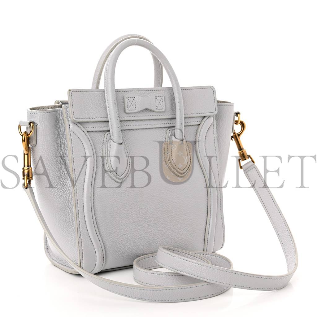 CELINE DRUMMED CALFSKIN NANO LUGGAGE LUNE (20*20*10cm) CELINE DRUMMED CALFSKIN NANO LUGGAGE LUNE (20*20*10cm)