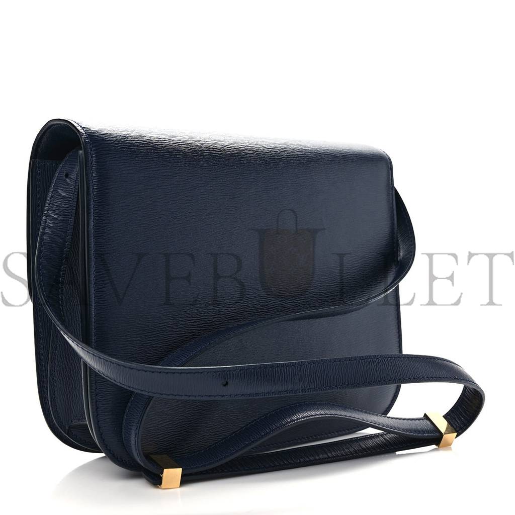 CELINE LIEGE CALFSKIN MEDIUM CLASSIC BOX FLAP BAG DARK BLUE (23*18*6cm) CELINE LIEGE CALFSKIN MEDIUM CLASSIC BOX FLAP BAG DARK BLUE (23*18*6cm)
