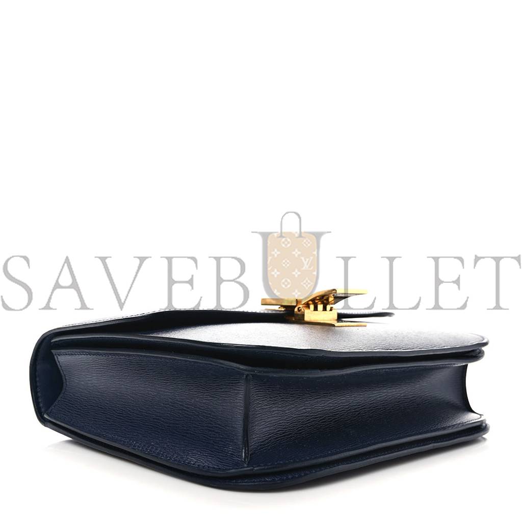 CELINE LIEGE CALFSKIN MEDIUM CLASSIC BOX FLAP BAG DARK BLUE (23*18*6cm) CELINE LIEGE CALFSKIN MEDIUM CLASSIC BOX FLAP BAG DARK BLUE (23*18*6cm)